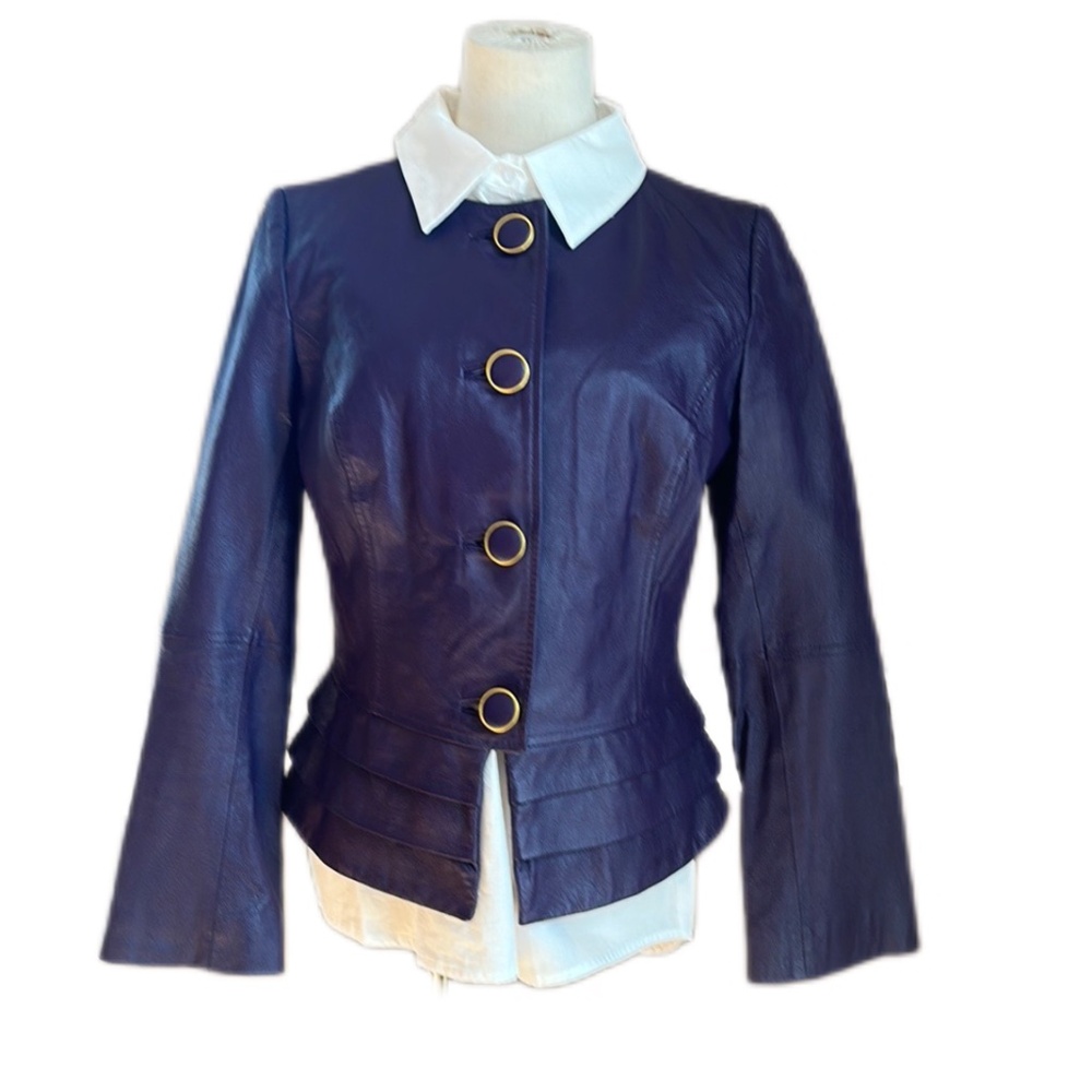 Vintage Newport News Purple Leather Jacket